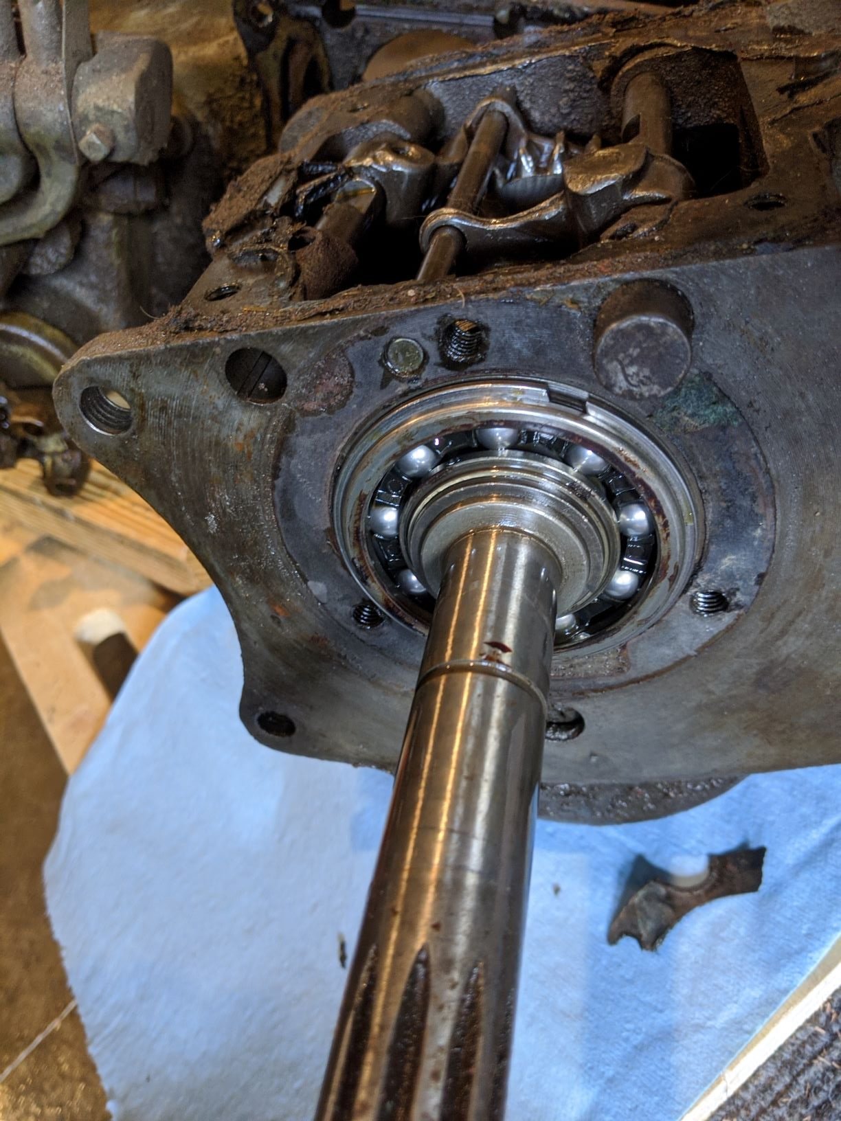 bearing retainer removed a