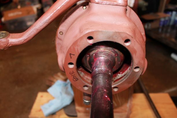 Axle shaft installed