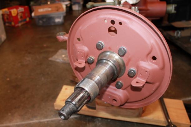brake plate and spindle installed