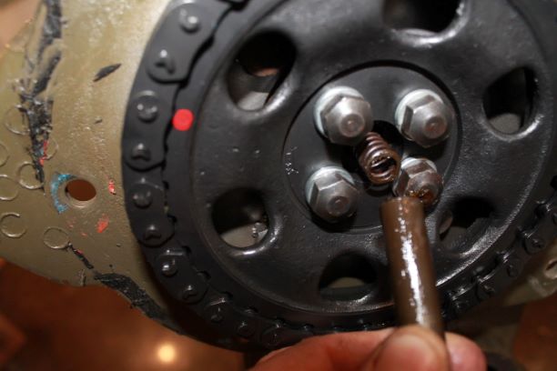 camshaft thrust plunger and spring