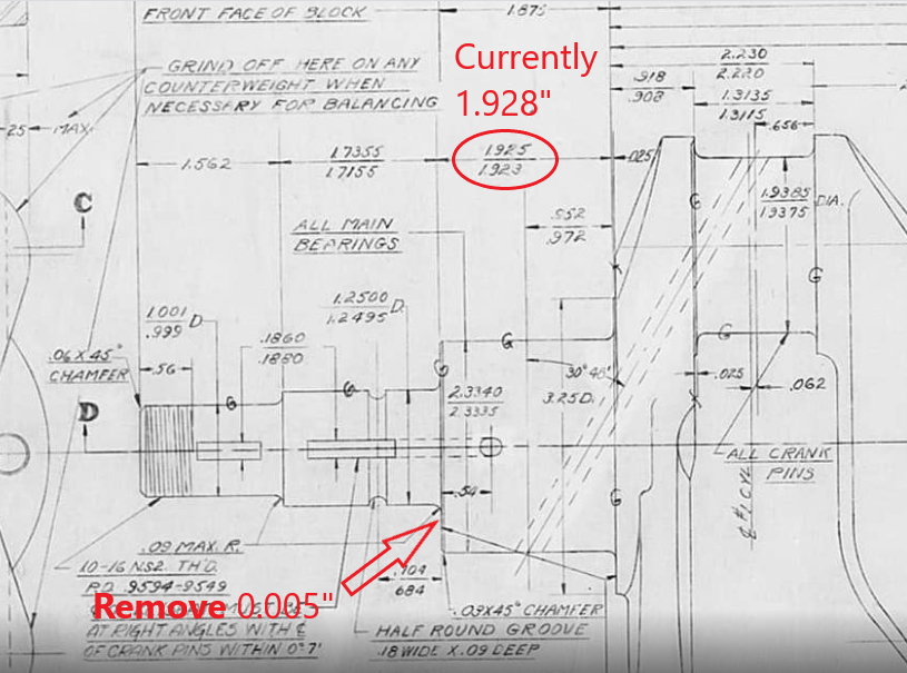 crankshaft nose dimensions new
