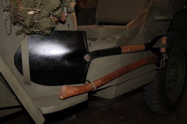 axe and shovel mounted
