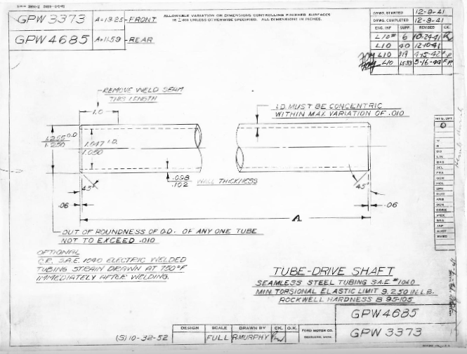 drive shaft length
